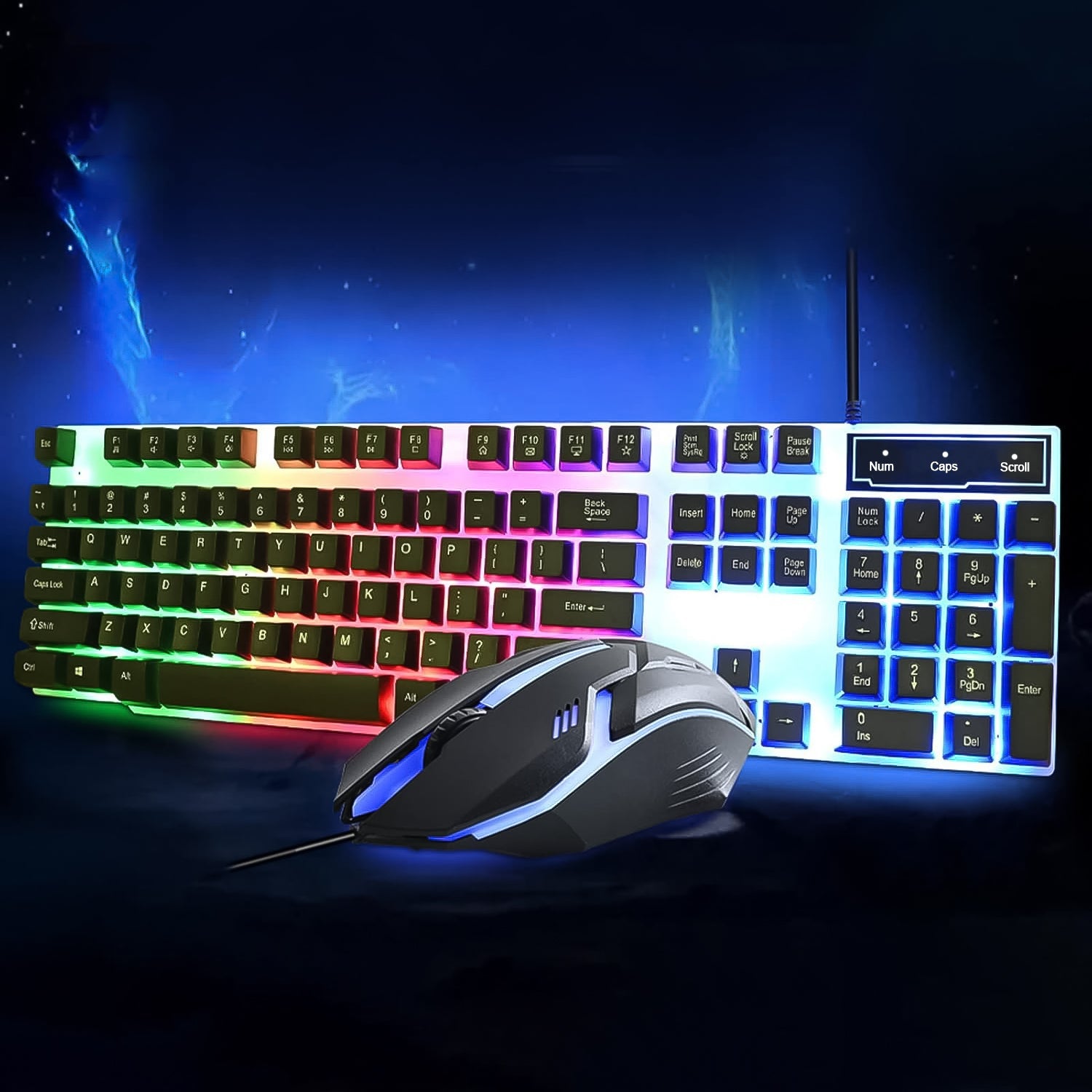 104 Key Colorful Lighting Keyboard Mouse Set 104 Key Colorful Lighting Keyboard Mouse Set